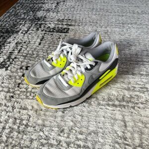 Nike White and Neon Green Sneakers